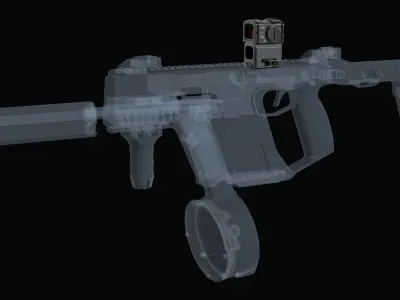 Red Dot Reflex Sight Aimpoint Acro P-2 Low-poly 3D model
