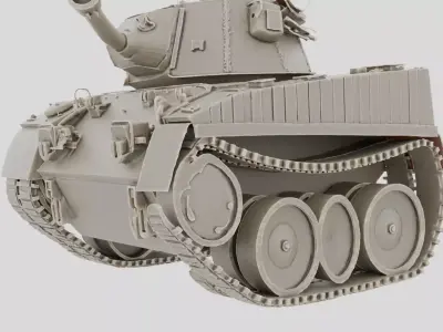Tracked Heavy Assault Tank for 3D print 3D model