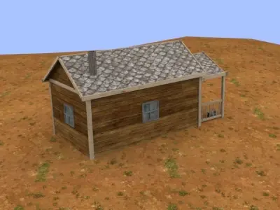 Western house  Free low-poly 3D model