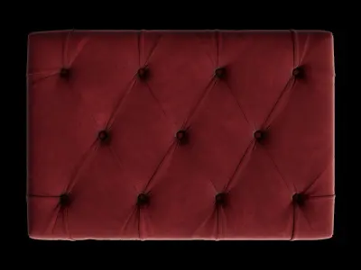 Pink Velvet Storage Upholstered Ottoman 3D model