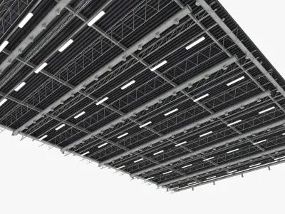 Ceiling Ventilation Pipes 9 3D model