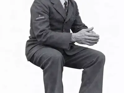 Instructor and three sailors 3D print model