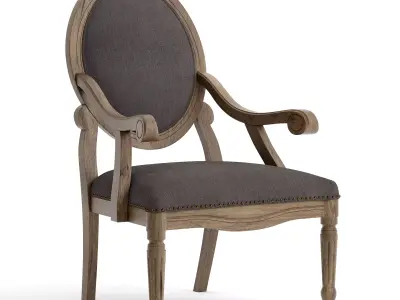 Madison park wood armchair Low-poly 3D model