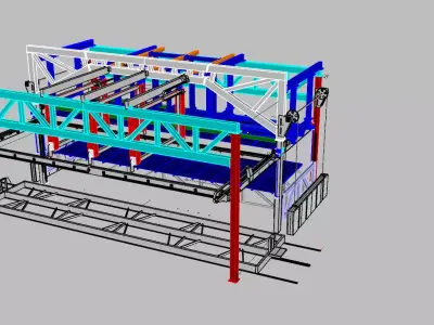 SWIMMING POOL THERMOFORMING EQUIPMENT 3D model