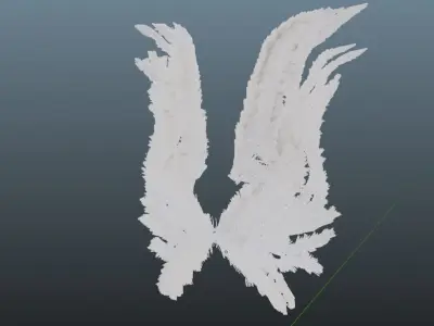 Realistic Angel Wings Rigged and animated Free low-poly 3D model