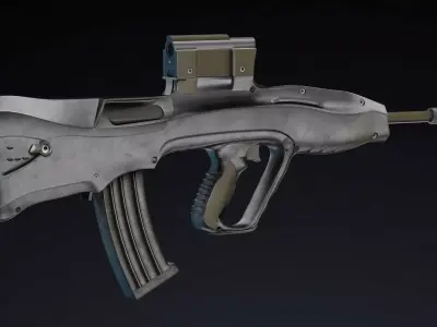 Vektor CR-21 Low Poly Realistic Low-poly 3D model