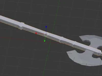 Double Battle Axe 3D model