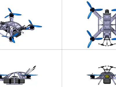 Drone Frame TNB 01 - 5 3D model