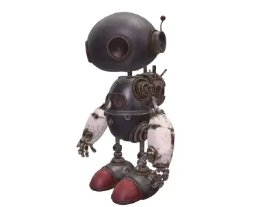 Steampunk Companion Robot Character 3D model