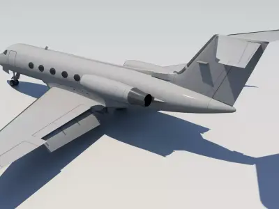 G-III Vintage  Large Business Jet Low-poly 3D model