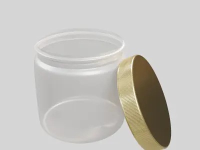 Tabletbox 1 clear glass jar Low-poly 3D model