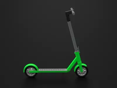 Kick Scooter Low-poly 3D model get