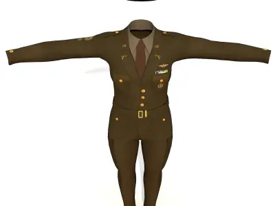 Uniform of the United States army 3D model