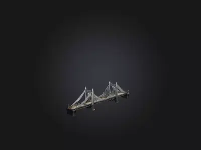 Realistic Bridge Model Low-poly 3D model