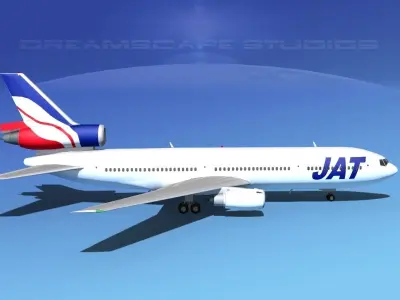 Douglas DC-10 JAT 3D model