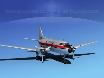 Martin 202 Japan Airlines 3D model
