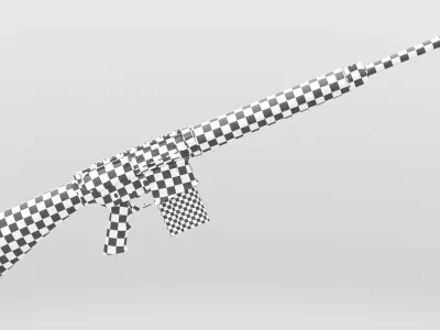 Armalite AR10 Low-poly 3D model