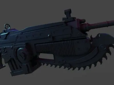 Lancer Assault Rifle Gears of War 3D print model