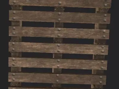 Wooden Pallet Free low-poly 3D model shop