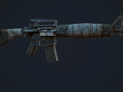 M16 M ar - rifle Low-poly 3D model