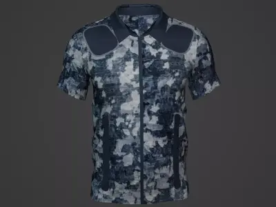 Military Soldier Clothing T-shirt Low-poly 3D model 82