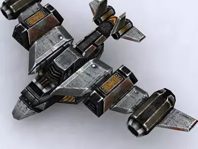 3DRT - Sci-Fi Forces - Bomber 2  Low-poly 3D model
