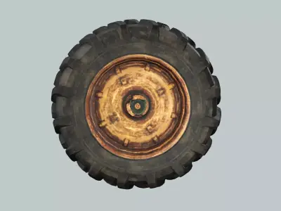 Truck Wheel BB Low-poly 3D Model Low-poly 3D model