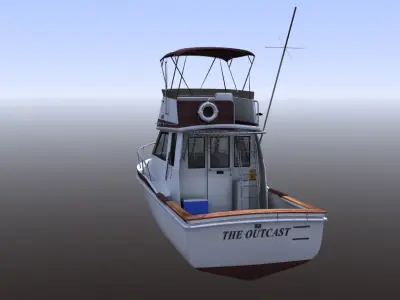 Californian Sportfish Boat 3D model