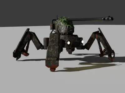 gaming tank  low polygon 3D print model