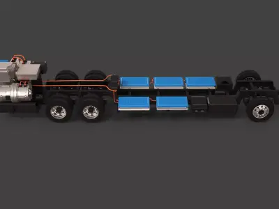 Electric Bus Chassis 3D model