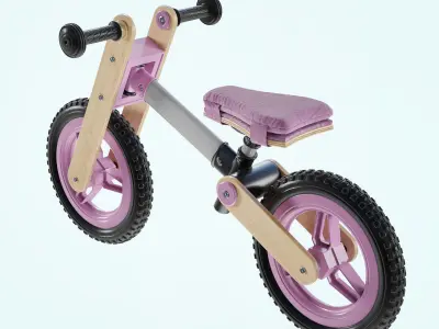 My First Go Balance Children Bike  Pink  3D model