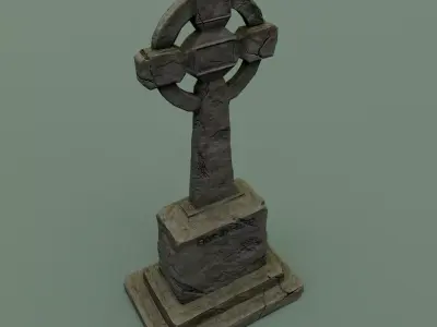Celtic grave  Low-poly 3D model