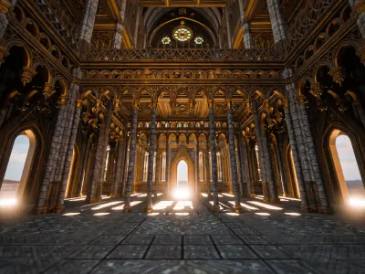 GOTHIC MODULAR BUILDING 1 Low-poly 3D model