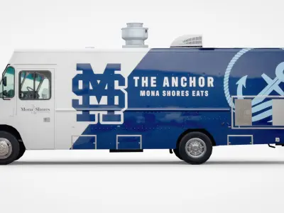 Toyota Food Truck van Low-poly 3D model