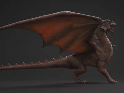 Red Dragon Basic Pose 3D model