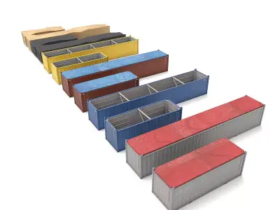 Open Top Containers 3D model
