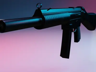 weapon gun Low-poly 3D model