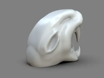 Jaguar Head 3D print model