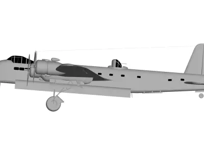 Short Stirling 3D model buy