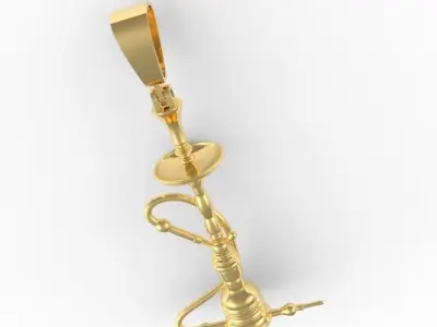 hookah pendant 3D print model