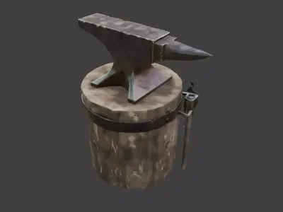 Anvil Set Low-poly 3D model purchase