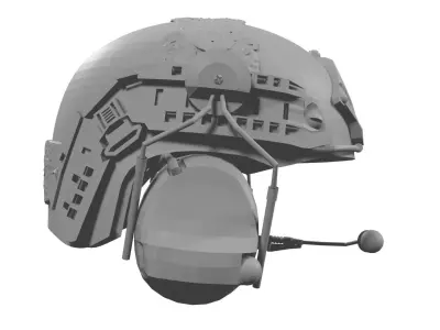 High Cut Tactical Helmet 3D print model