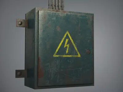 ELECTRIC BOX - LOW POLY GAME ASSET Low-poly 3D model