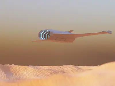 Concept aircraft Free low-poly 3D model