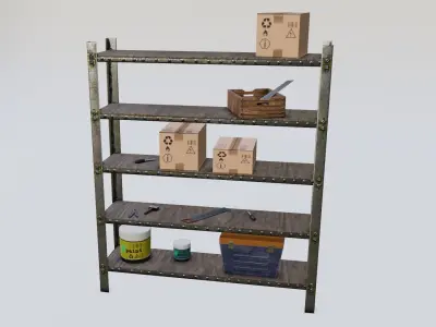 RACK SYSTEM GAME READY Low-poly 3D model