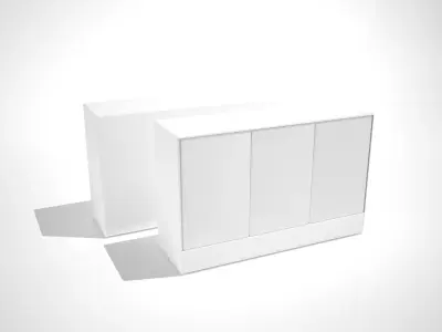 Box mockup white  3D model