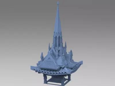 General Warlord Temple top 3D model