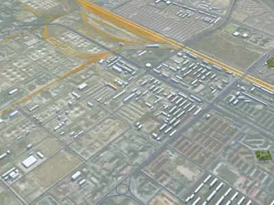 Daqing Heilongjiang China 120km Free low-poly 3D model