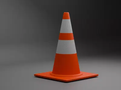 Traffic Cone Free 3D model get