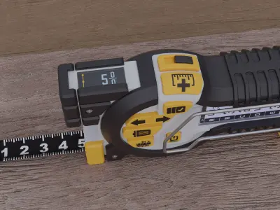 Digital Tape Measure Low-poly 3D model